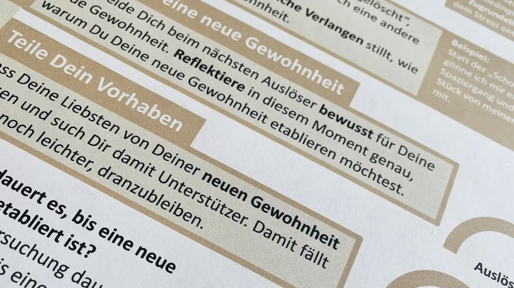 ROC-Sports | Gewohnheiten ändern | Checkliste