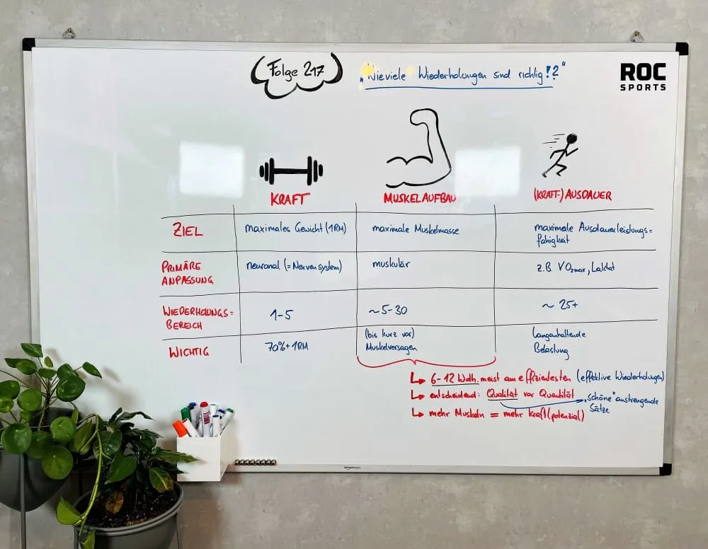 ROC-Sports | Was ist die richtige Wiederholungsanzahl beim Krafttraining?"
