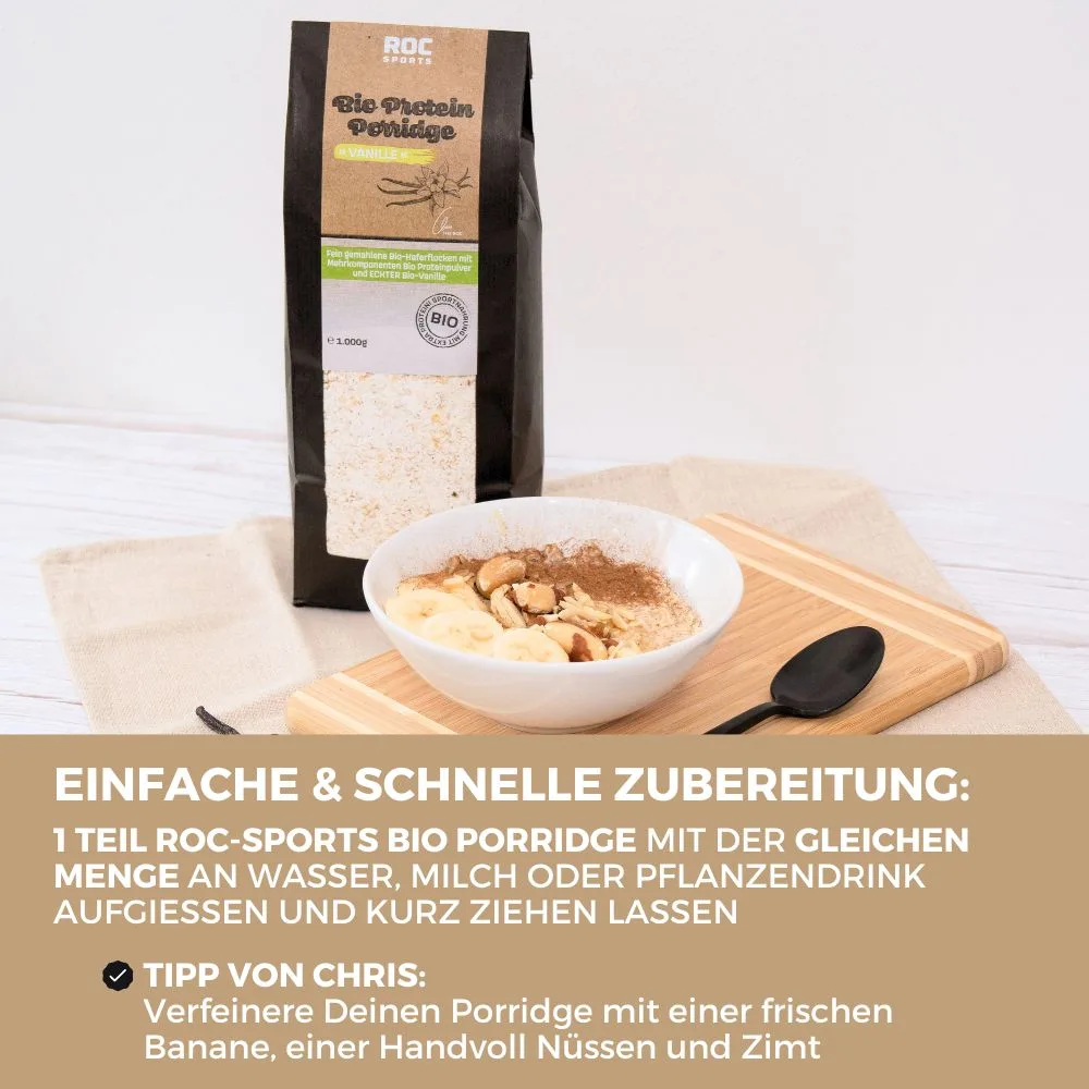 Bio Protein Porridge Vanille - Zubereitung