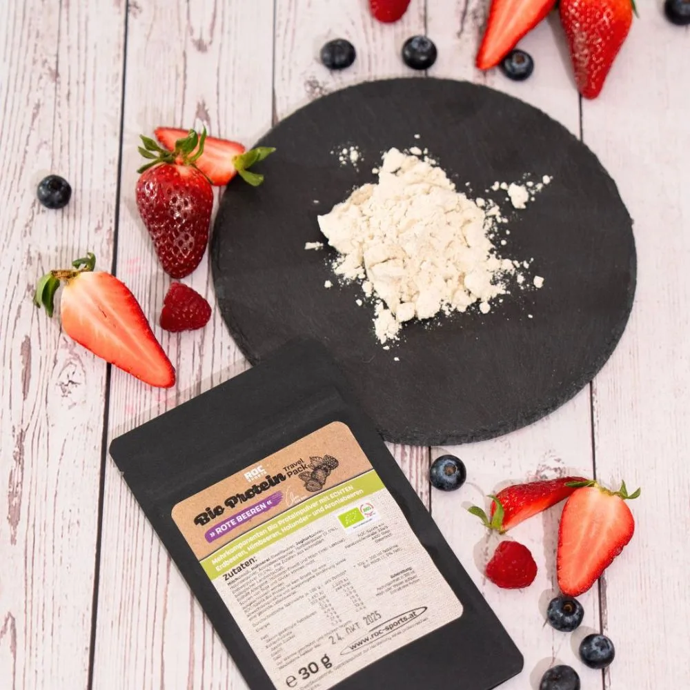 ROC-Sports Bio Protein Pulver Travel Pack Rote Beeren