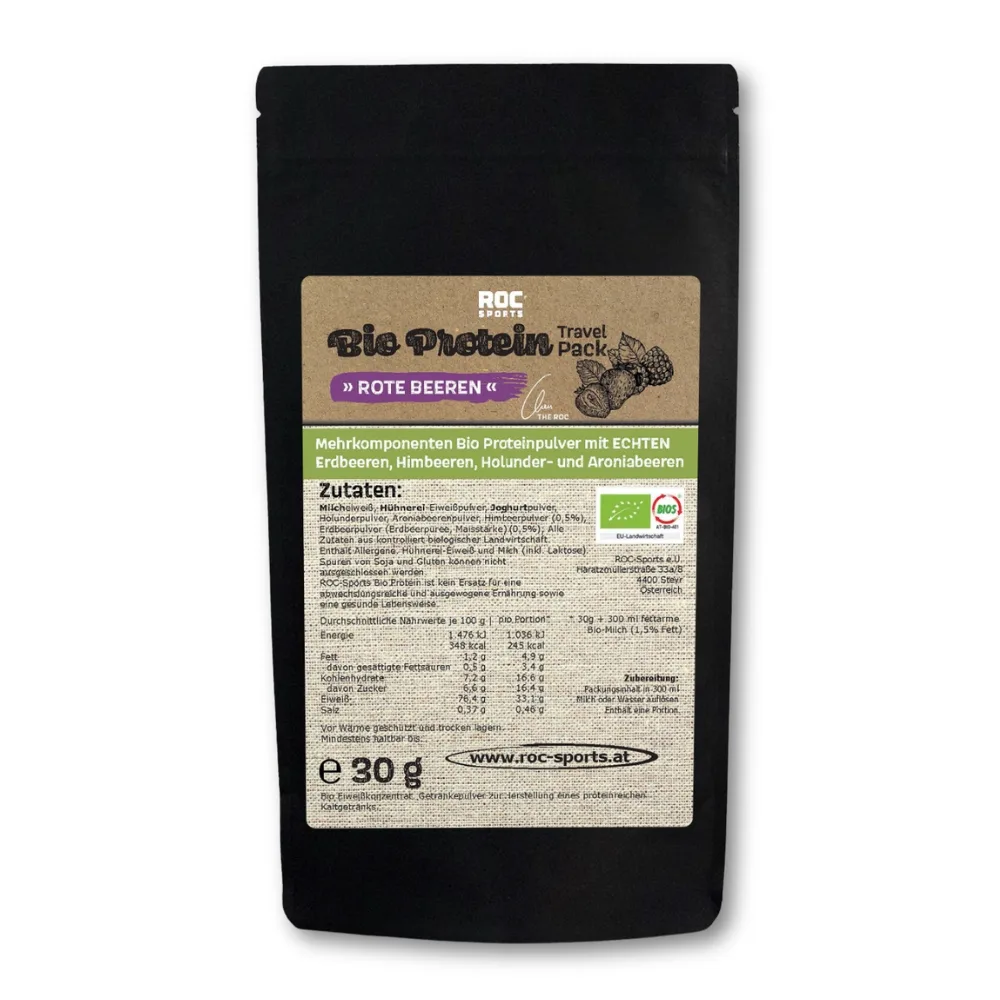 ROC-Sports Bio Protein Pulver Travel Pack Rote Beeren