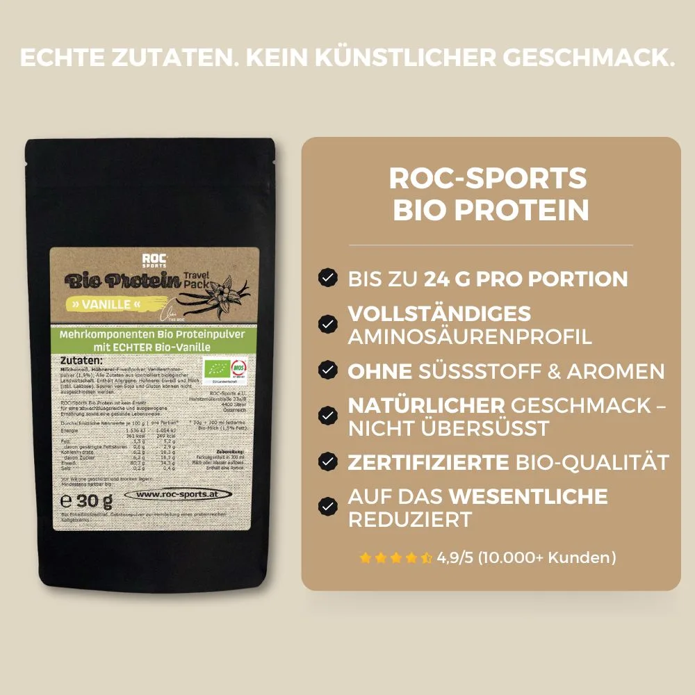 ROC-Sports Bio Protein Pulver Travel Pack Rote Beeren - Deine Vorteile