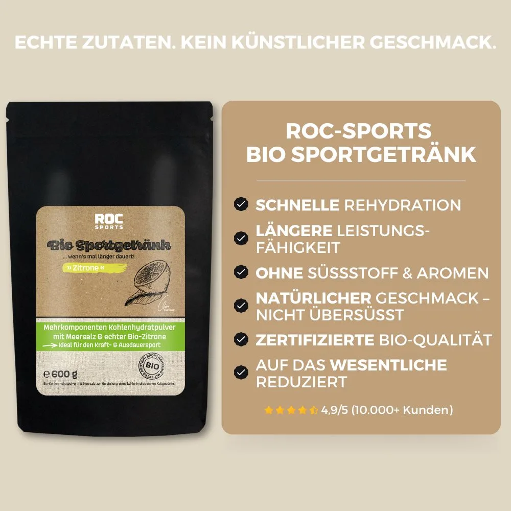 Bio Sportgetränk Pulver mit Elektrolyten Zitrone - Deine Vorteile