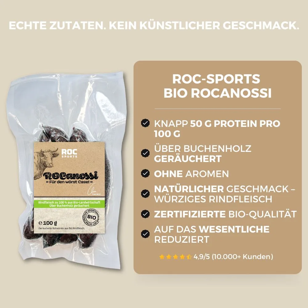 Bio ROCanossi Proteinwürstchen Klassik - Deine Vorteile