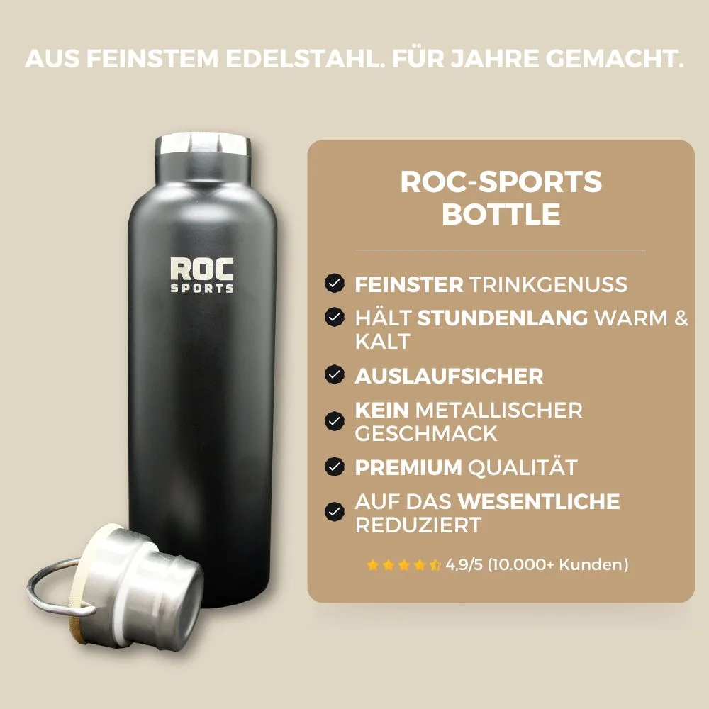ROC-Bottle: Edelstahl Thermos Trinkflasche - Deine Vorteile
