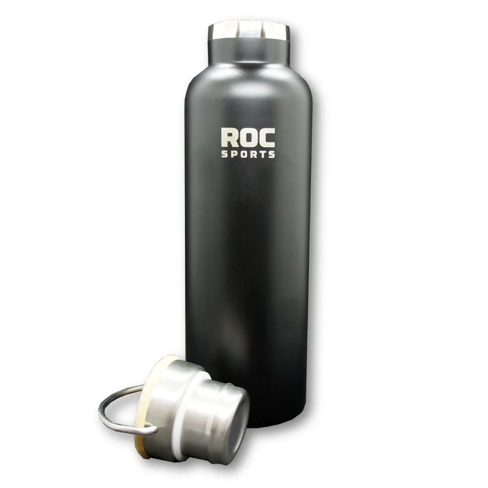 ROC-Bottle: Edelstahl Thermos Trinkflasche - Geöffnet