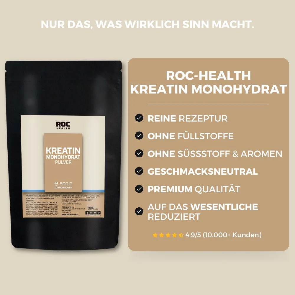 ROC-Health Kreatin Monohydrat - Deine Vorteile