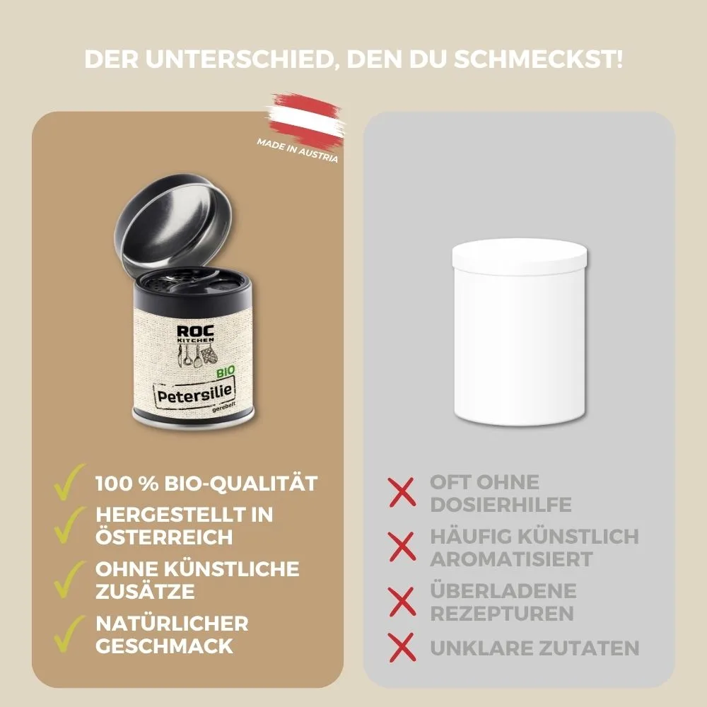 Bio Petersilie - Vergleich