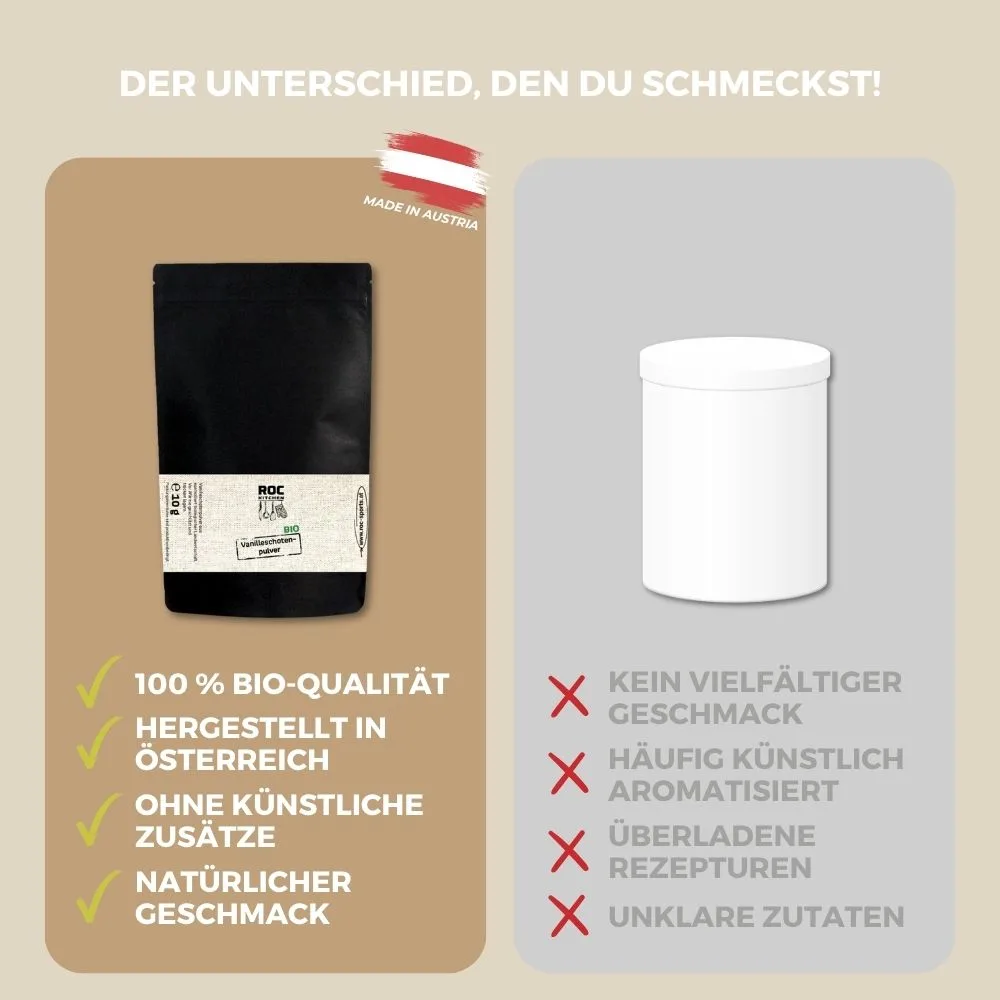 Bio Vanilleschotenpulver - Vergleich